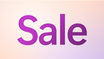 Bild mit der Aufschrift Sale auf rosa Hintergrund.