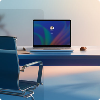 A sign-in screen on a Surface Laptop for Business.