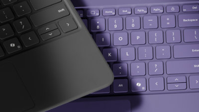 Surface Keyboards in Slate gray and Violet.