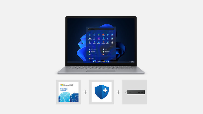 Surface for Business Advanced bundle with Cyberthreat protection.