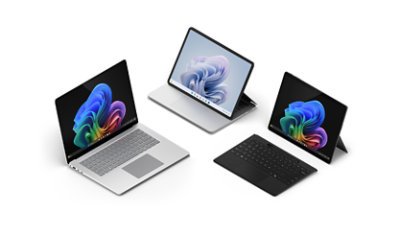 Surface Laptop Copilot+ PC, Surface Laptop Studio 2, and Surface Pro Copilot+ PC devices for Business.