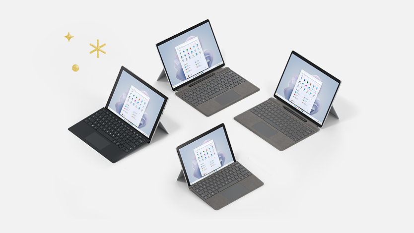  The Surface tablet family.