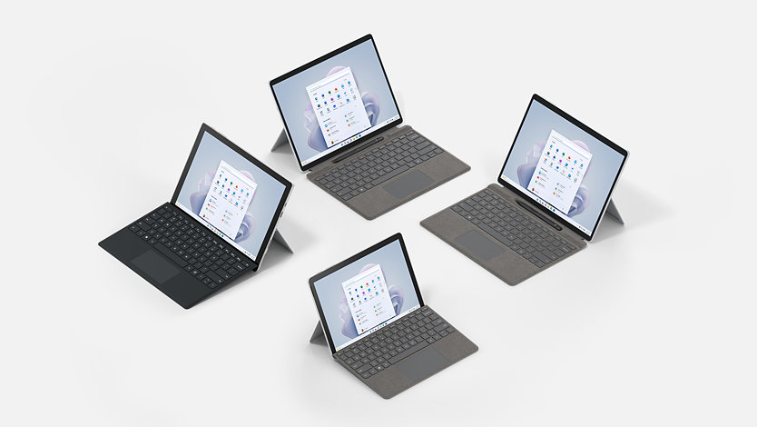 Tablets from the Surface family of devices. 