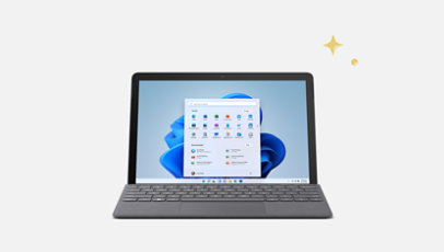 Imagen de Surface Go 3 y funda con teclado.