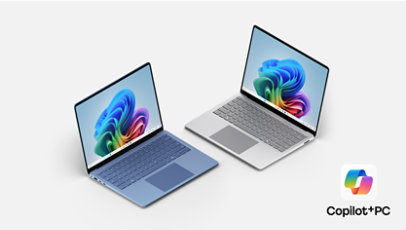 A Surface Laptop, Copilot+ PC, 13.8-inch in the color Platinum.