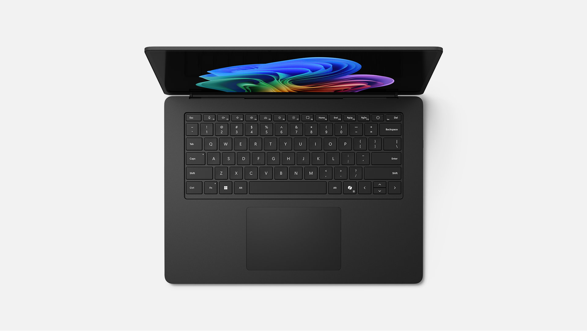 A top-down view of a Surface Laptop for Business, 13.8 and 15-inch (8th Edition) | Intel.