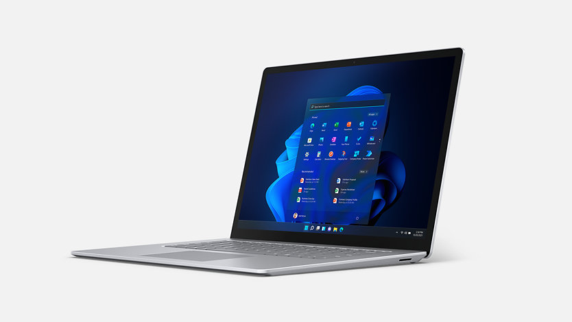 Surface Laptop 4 灰色の背景に