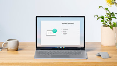 L’écran de configuration d’un appareil Surface pour les entreprises.
