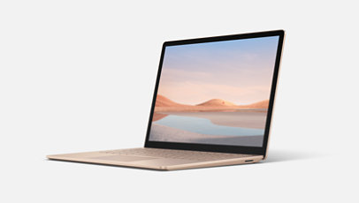 A Surface Laptop 4 in Sandstone.