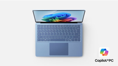 A Surface Laptop, Copilot+ PC, 13.8-inch in the color Sapphire.