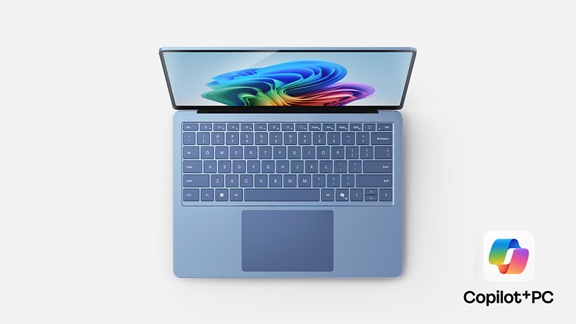 A Surface Laptop, Copilot+ PC, 13.8-inch in the color Sapphire.
