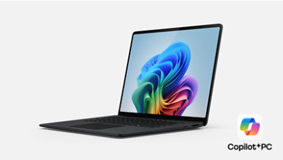 A Surface Laptop, Copilot+ PC, 15-inch in the color Black.