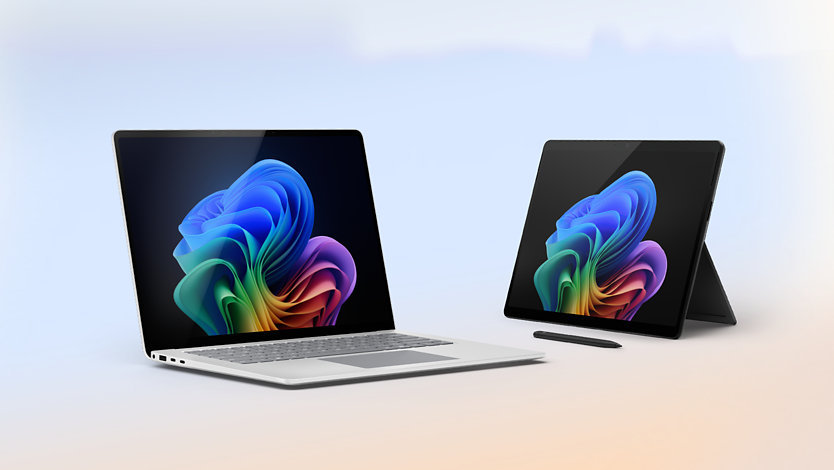 Sammlung von Geräten der Surface-Produktfamilie.