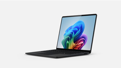 A Surface Laptop, Copilot + PC, 13.8-inch in the color Black.