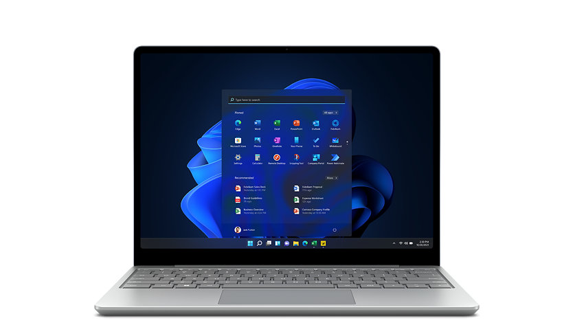 Vista frontale di Surface Laptop Go 2 per le aziende