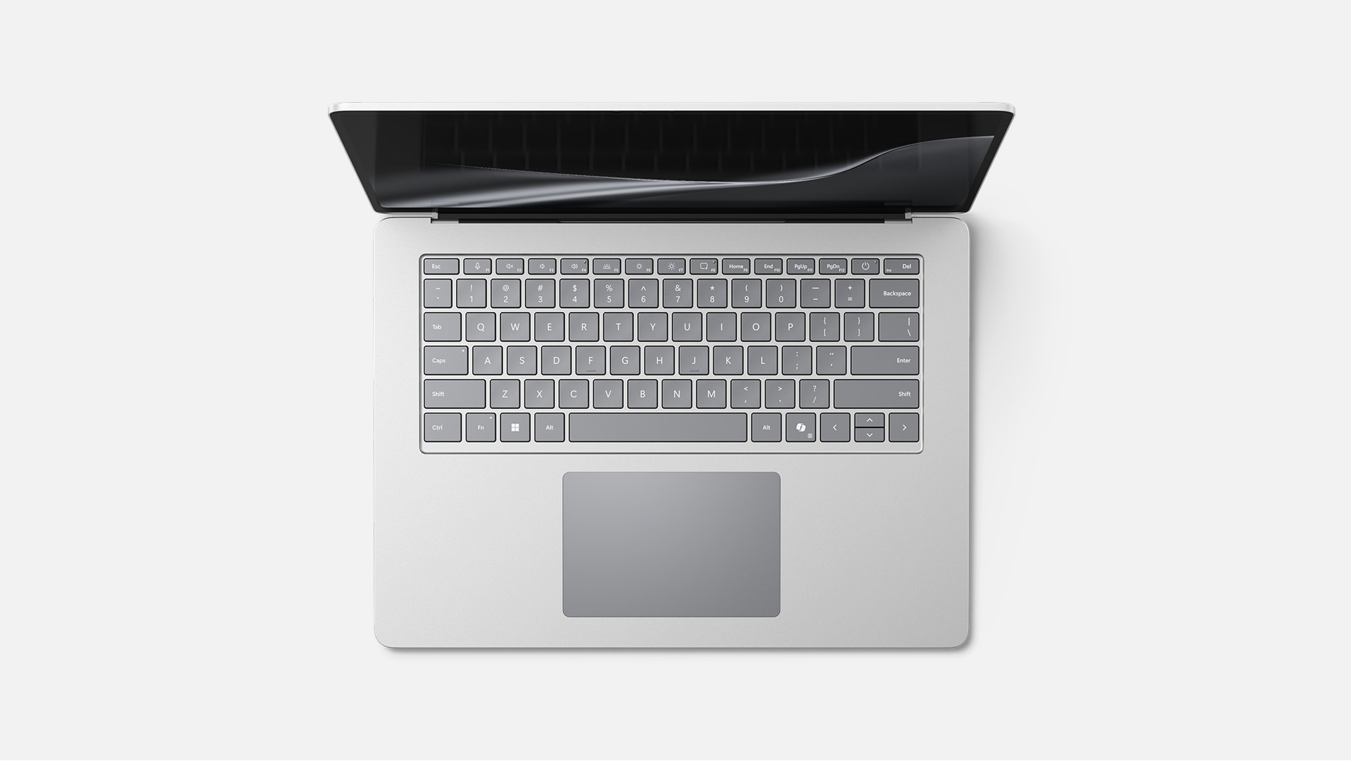 Vue de dessus d’un Surface Laptop de 15 pouces (8e édition).