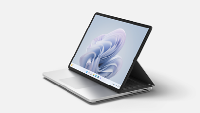 A Surface Laptop Studio 2 in Stage Mode. 