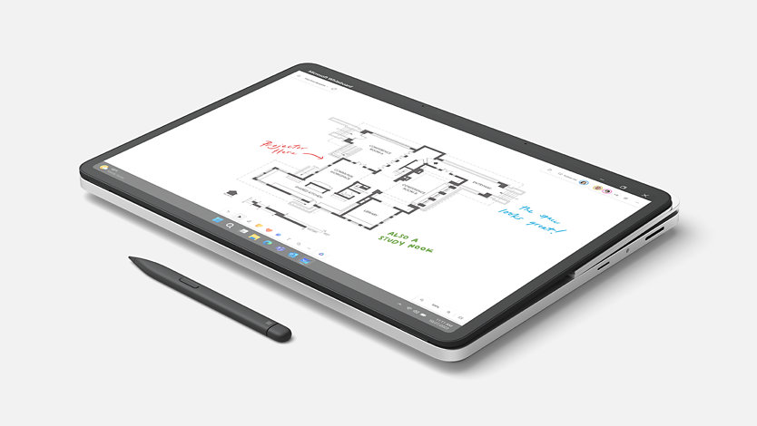 Ein Surface Laptop Studio 2 for Business im Studio-Modus. 