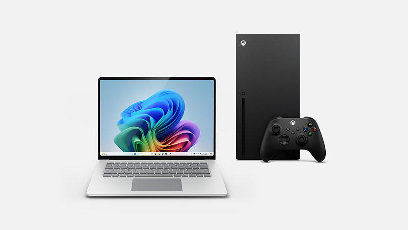 Une Surface Pro, Copilot+ PC et une Xbox Series X.
