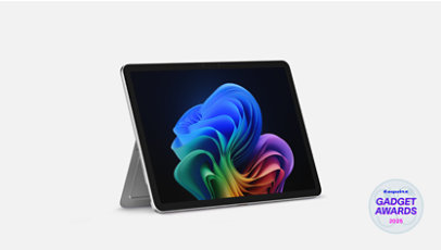 A platinum 12-inch Surface Pro, Copilot+ PC, winner of the 2025 Esquire Gadget Awards.