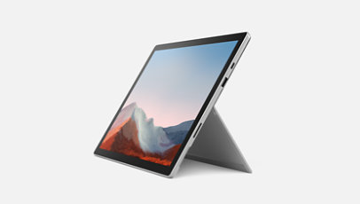 Schrägansicht eines Surface Pro 7.