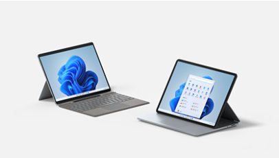 Surface Pro 8 und Surface Laptop Studio. 