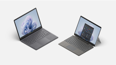 A Surface Laptop 5 for Business and a Surface Pro 9 for Business. 