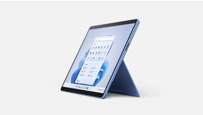 A Surface Pro 9 in Sapphire.