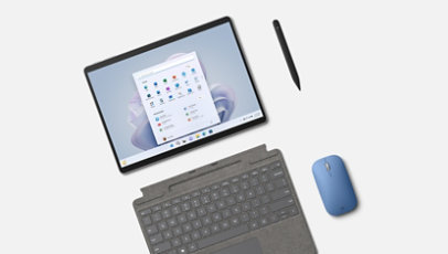 Imagen de Surface Pro 9, Funda con teclado y Mobile mouse.