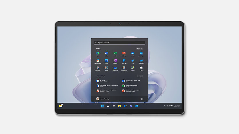 Um Surface Pro 9 para Empresas.