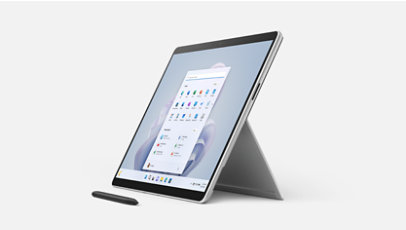 An angled front view of Surface Pro 9.