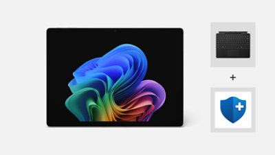 Surface Pro 13 インチ キーボードと Microsoft Complete 保証プランが含む Surface Pro, Copilot+ PC, 13 インチ バンドル。 