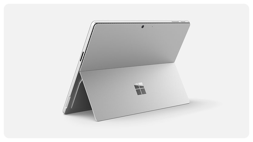 A back-side view shows the kickstand of a Surface Pro for Business.