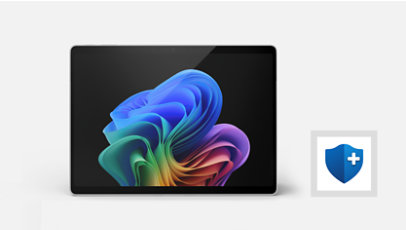 A Surface Pro, Copilot+ PC, bundled with Microsoft Complete.