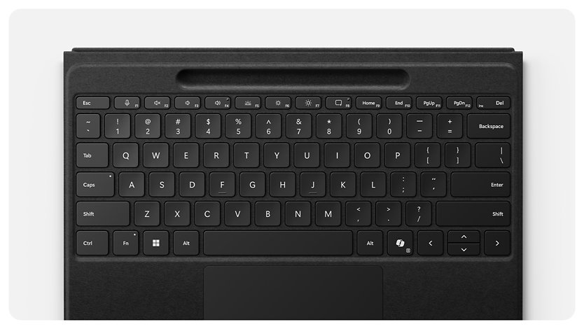 Grande plano do Teclado Flex para Surface Pro.