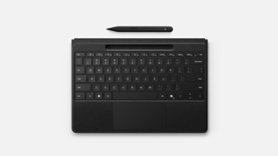 Clavier Flex pour Surface Pro couleur Noir avec stylet Slim Pen.