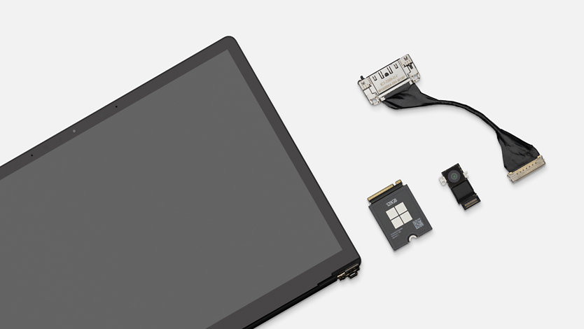 A variety of Surface device parts.