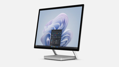 Vue inclinée du Surface Studio 2+ pour les entreprises.
