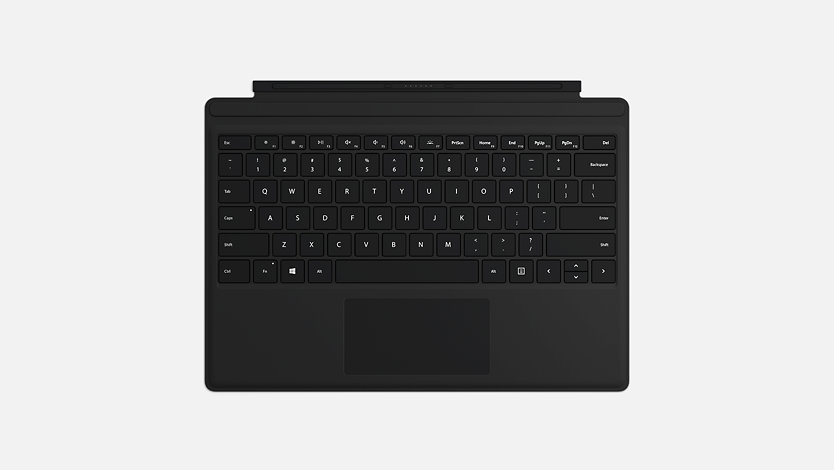 A black Surface Pro Type Cover