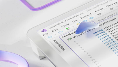 A closeup of a Visual Studio screen. 