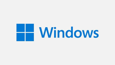 Windows 11 logo in blue.