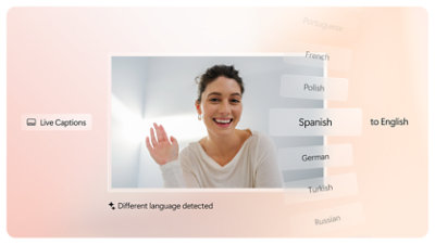 Una persona utilizza i sottotitoli in tempo reale su un Copilot+ PC.