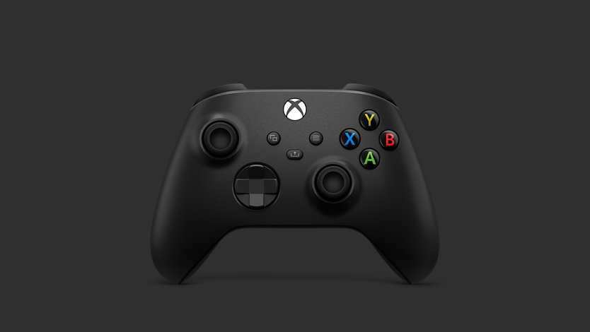 A black Xbox wireless controller.