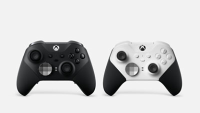 Xbox Elite Wireless Controller Series 2 in Schwarz und in Weiss.