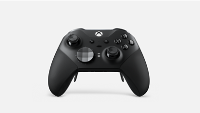 Vista frontale del controller wireless Xbox Elite Serie 2 nel colore nero.
