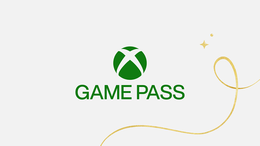 Imagem de Xbox Game Pass com detalhes festivos.