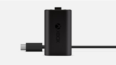 Een oplaadbare Xbox-batterij + USB-C®-kabel.