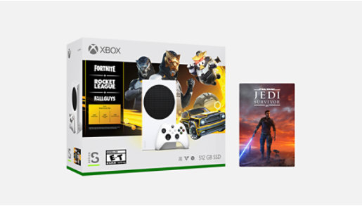 Xbox Series S – Gilded Hunter Bundle with Star Wars: Jedi Survivor.