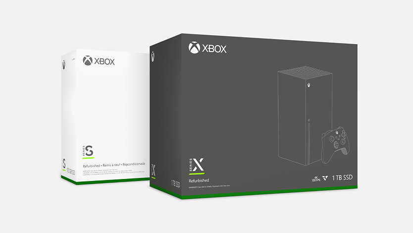 Refurbished Xbox Series S und Series X.