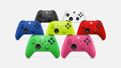 Des manettes sans fil Xbox en couleurs différents.